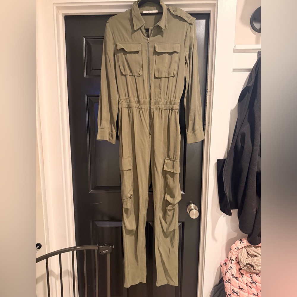 Olive Green Utility Jumpsuit